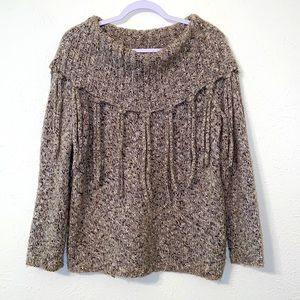Chico’s Women’s Tan Sweater with Tassels
